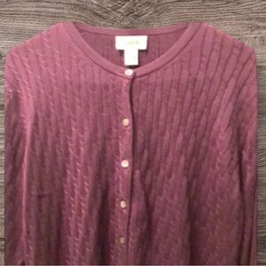 TALBOTS EUC WOMENS PETITE SWEATER TOP TOPS CARDIGAN SHIRTS SHIRT SIZE L LARGE